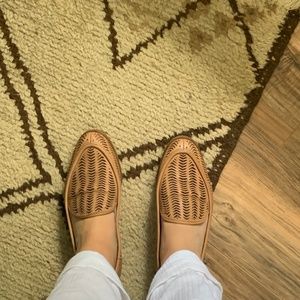 Lucky Brand Leather Camdyn woven flat / loafer